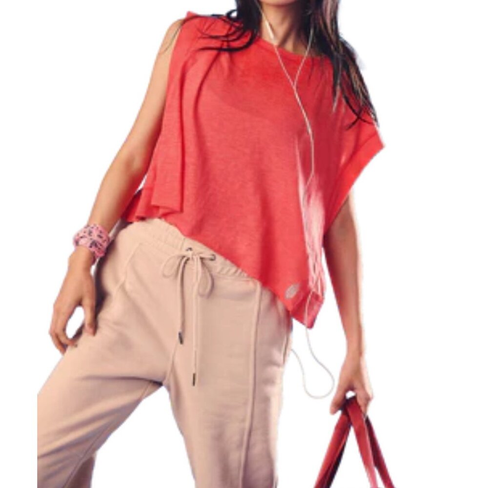 Free People Movement My Time Tee in Hibiscus size L NWT